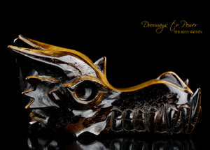 Tigers Eye Dragon Crystal Carving