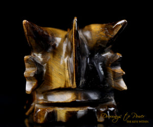 Tigers Eye Dragon Crystal Carving