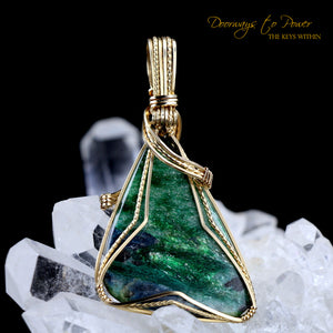 Tsavorite Pure Prosperity Crystal Pendant 14k