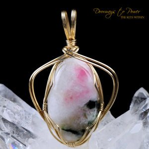 Tugtupite Crystal Pendant 14k