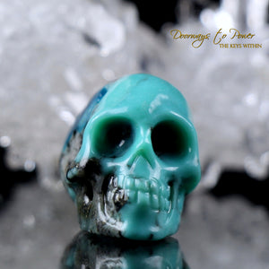 Turquoise Crystal Skull Carving