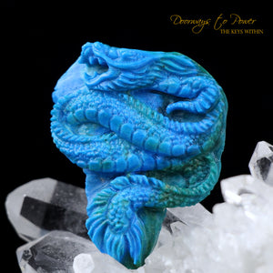 Turquoise Dragon Crystal Carving