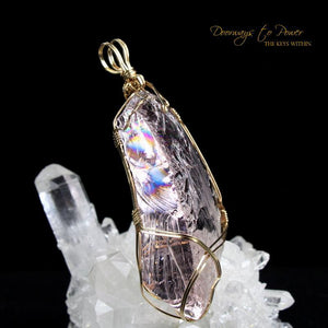 VENUSIAN PINK Andara Crystal Pendant 14k