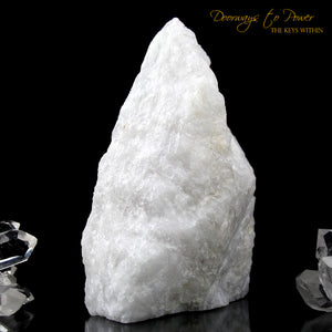 White Azeztulite Crystal Altar Stone Azozeo Activated