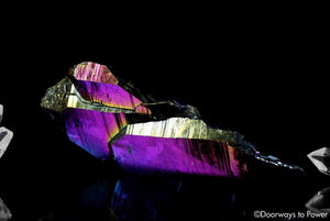 Titanium Aura Quartz DT Master Record Keeper Crystal 'Frequency Shifter'