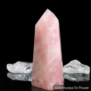 John of God Rose Quartz Master Dow Casa Crystal w/ Rainbows