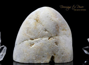 Honey & Cream Azeztulite Crystal Altar Stone Azozeo Activated