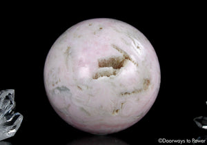Pink Mangano Calcite Crystal Sphere 'The Reiki Stone'