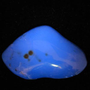 Sumatra Blue Amber Polished Specimen with Rainbows Rare A+++