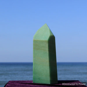 10.5" John of God Casa Crystal Point Green Aventurine Master Dow