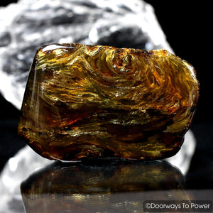 Sumatra Blue Amber Crystal Specimen