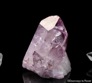 Rose Aura Quartz Record Keeper Twin Penetrator Crystal Cluster