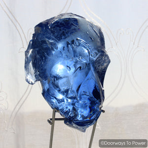Original Lady Nellie Blue Monatomic Andara Crystal Skull 'Blue Pearl' Rare
