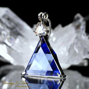 Siberian Blue Quartz Danburite Vogel Star of David Pendant