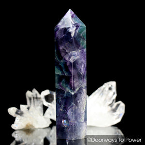 John of God Blessed Rainbow Fluorite Generator Healing Casa Crystal Point