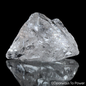 Satyaloka Azeztulite Quartz Crystal with Record Keeper + Rainbows