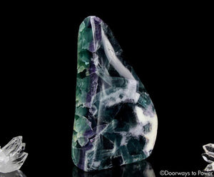 Green Purple Fluorite Crystal Altar Stone XL
