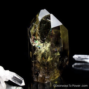 John of God Citrine & Smoky Phantom Tantric Twin Crystal & Record Keeper 'Very Rare'