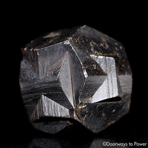 Pyrite Iron-Cross Twin Crystal Coated with Goethite & Record Keeper