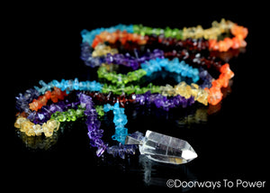 Reserved John of God Lemurian Record Keeper Crystal Chakra Necklace Pendant