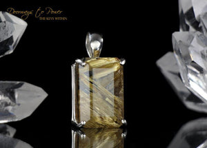 Golden Rutilated Quartz Faceted Pendant