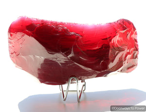 Raspberry Forte Veritas Andara Crystal Sculpture Mt Shasta