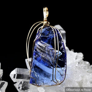 Majestic Elestial Starlight Sapphire Andara Pendant 14k \ OverSoul \ 6D
