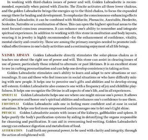 Golden Labradorite Meanings