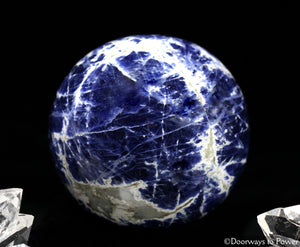 John of God Quartz Sodalite Crystal Sphere