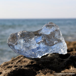 Cosmic Ice + Ascendant Lilac Monatomic Andara Crystal 'Being In Now" Meditation Altar Stone