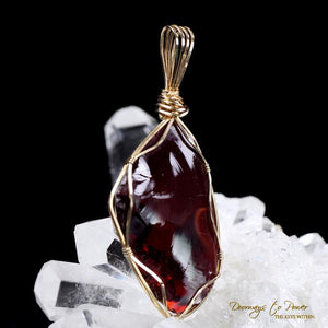 Raspberry Forte Veritas Andara 14k Gold Pendant