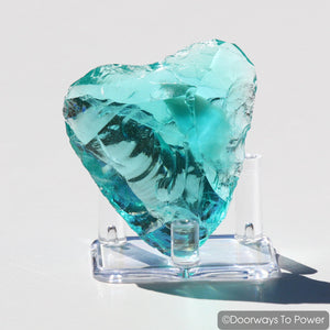 Cyan Angeles Andara Crystal Heart 'Celestial Messenger'