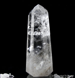 Lemurian Black Phantom Quartz Crystal Point