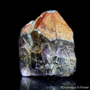 Auralite 23 Twin Crystal Altar Stone Red Hematite Tip & Sunken Record keeper (RARE)