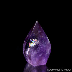 John of God Crystal Amethyst Casa Crystal Point 'Rainbow Warrior'