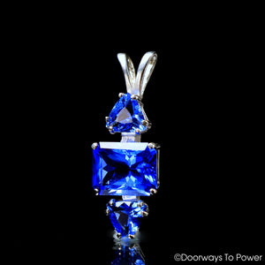 Siberian Blue Quartz Gemstone Crystal Pendant