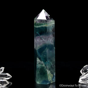 John of God Blessed Green Purple Fluorite Generator Crystal