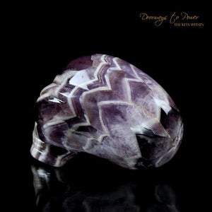 Chevron Amethyst Crystal Skull