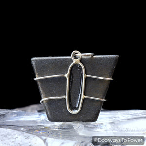Black Azeztulite Azozeo Super Activated Crystal Pendant
