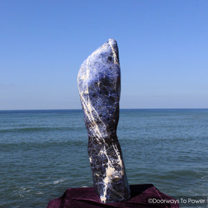 John of God Casa Crystal Sodalite Free Form Sculpture & Altar Stone