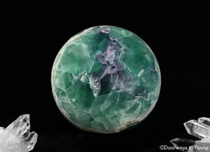 Green Purple Fluorite Crystal Sphere