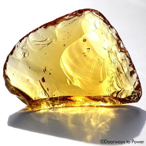 Lemurian Amber Andara Crystal 'Cosmos glows from within'