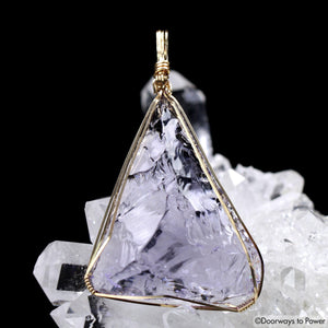 Sovereign Amethyst Andara Crystal Pendant 14k “SAHASRARA”