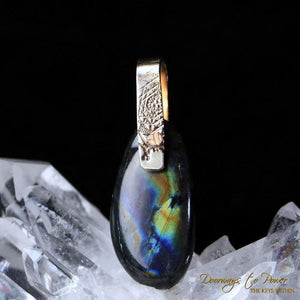 Labradorite Light Language Pendant 14k