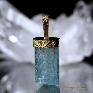 Aquamarine Pendant in 22k Gold