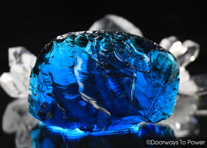 Electric Blue Atlantean Monatomic Andara Crystal Glass Altar Stone