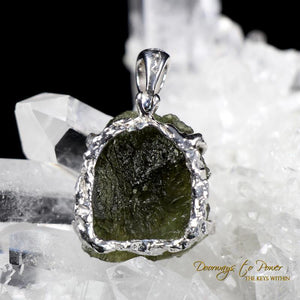 Moldavite Tektite Stone Pendant