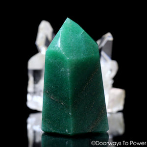 John of God Quartz Casa Crystal Green Aventurine & Pyrite Temple Heart Dow