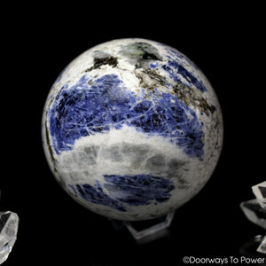 John of God Quartz Sodalite Crystal Healing Sphere