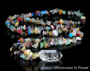 John of God Blessed Chakra Lemurian Crystal Necklace w/ Record Keepers & Starbrary's